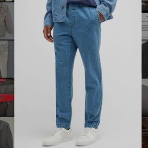 Onio Pull Up Denim Tapered Jeans in Large